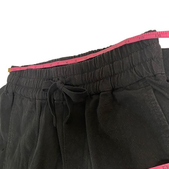 Everlane Women's Black Wide-Leg Ankle Work Pants Size L with Drawstring Closure - Picture 16 of 16